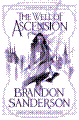 cover artwork for the well of ascension. it is heavily edited to be colorized purple and dithered so that it's barely recognizable as anything.