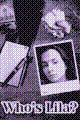 cover artwork for who's lila?. it is heavily edited to be colorized purple and dithered so that it's barely recognizable as anything.